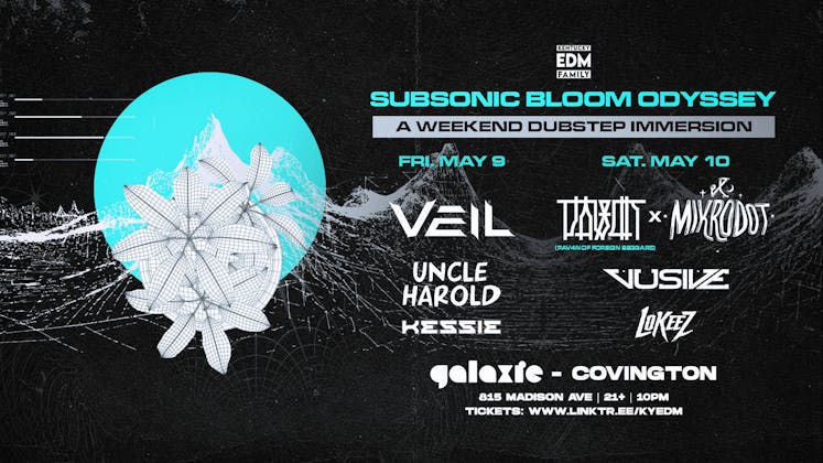 Subsonic Bloom Odyssey: A Weekend Dubstep Immersion event banner