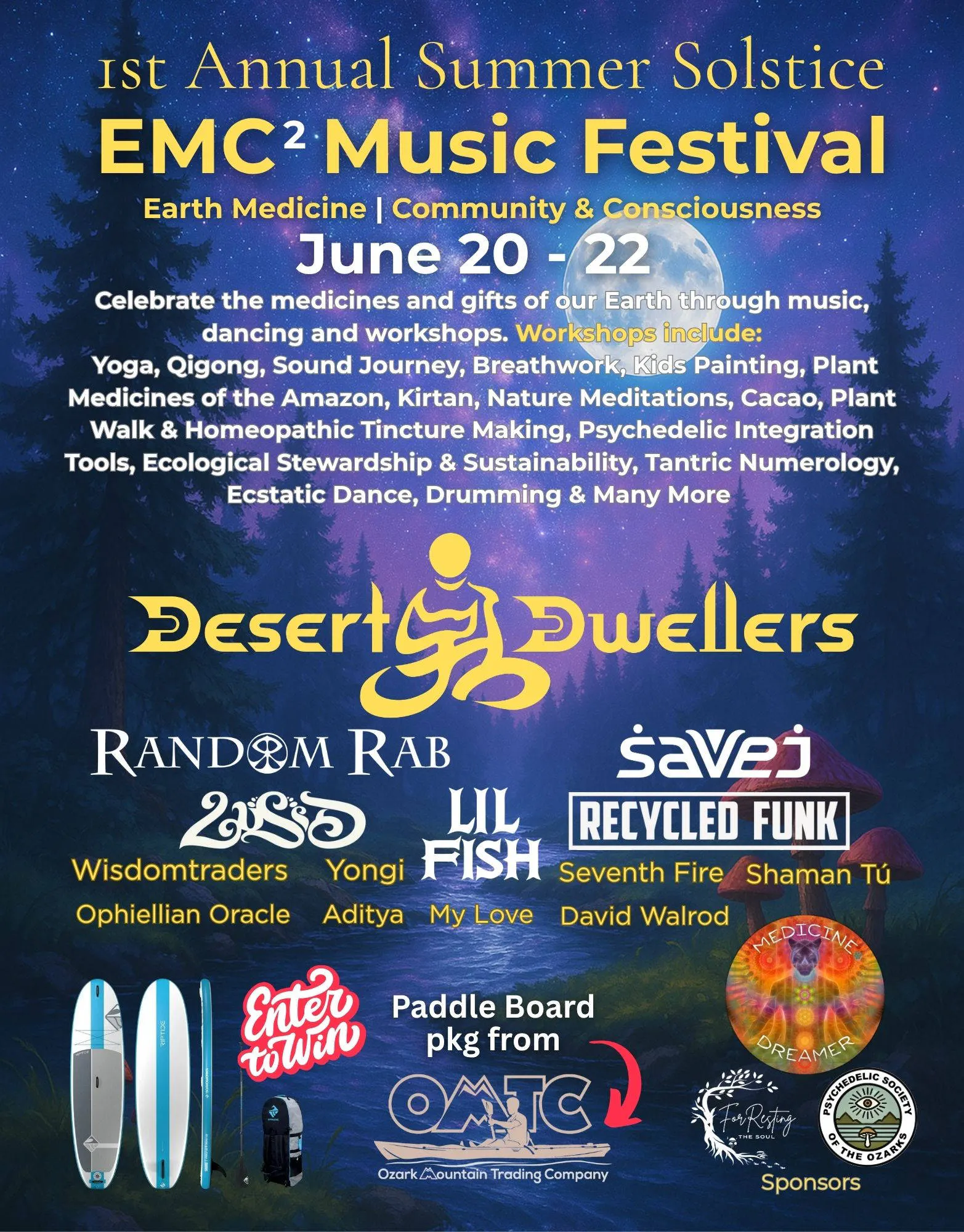 1st Annual Summer Solstice EMC2 Festival event banner