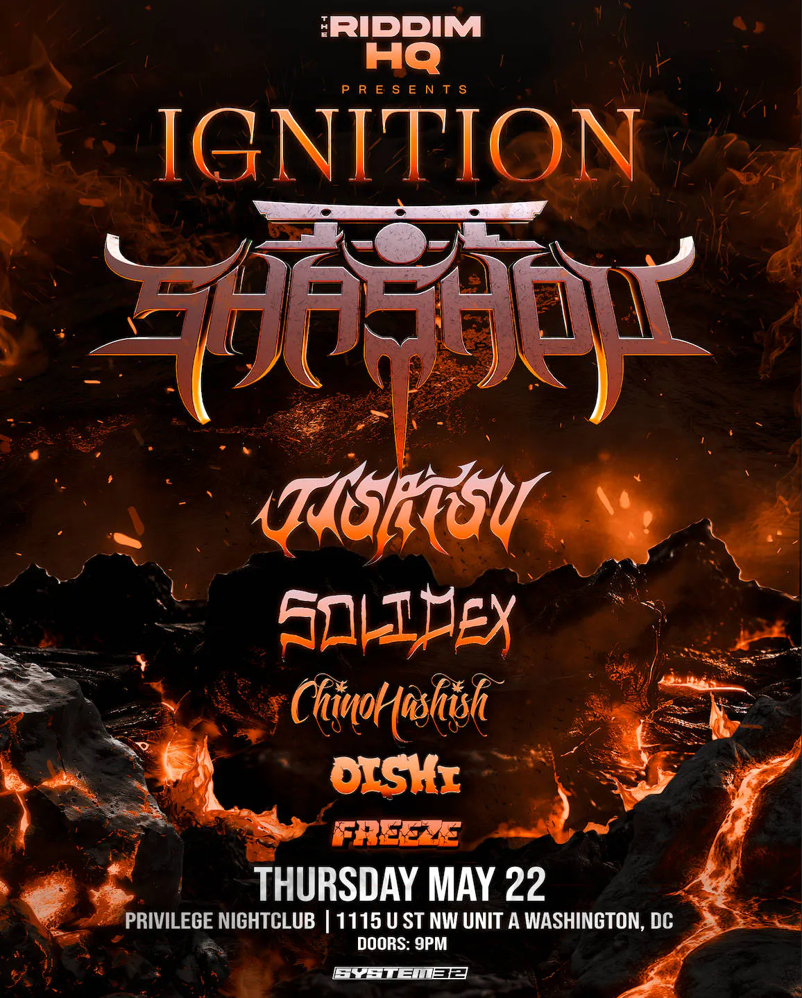The Riddim HQ Presents: IGNITION event banner