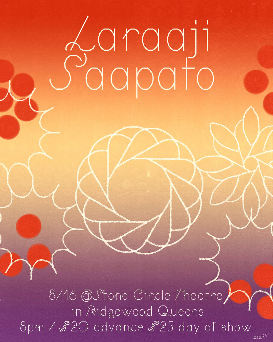 Laraaji, Saapato event banner