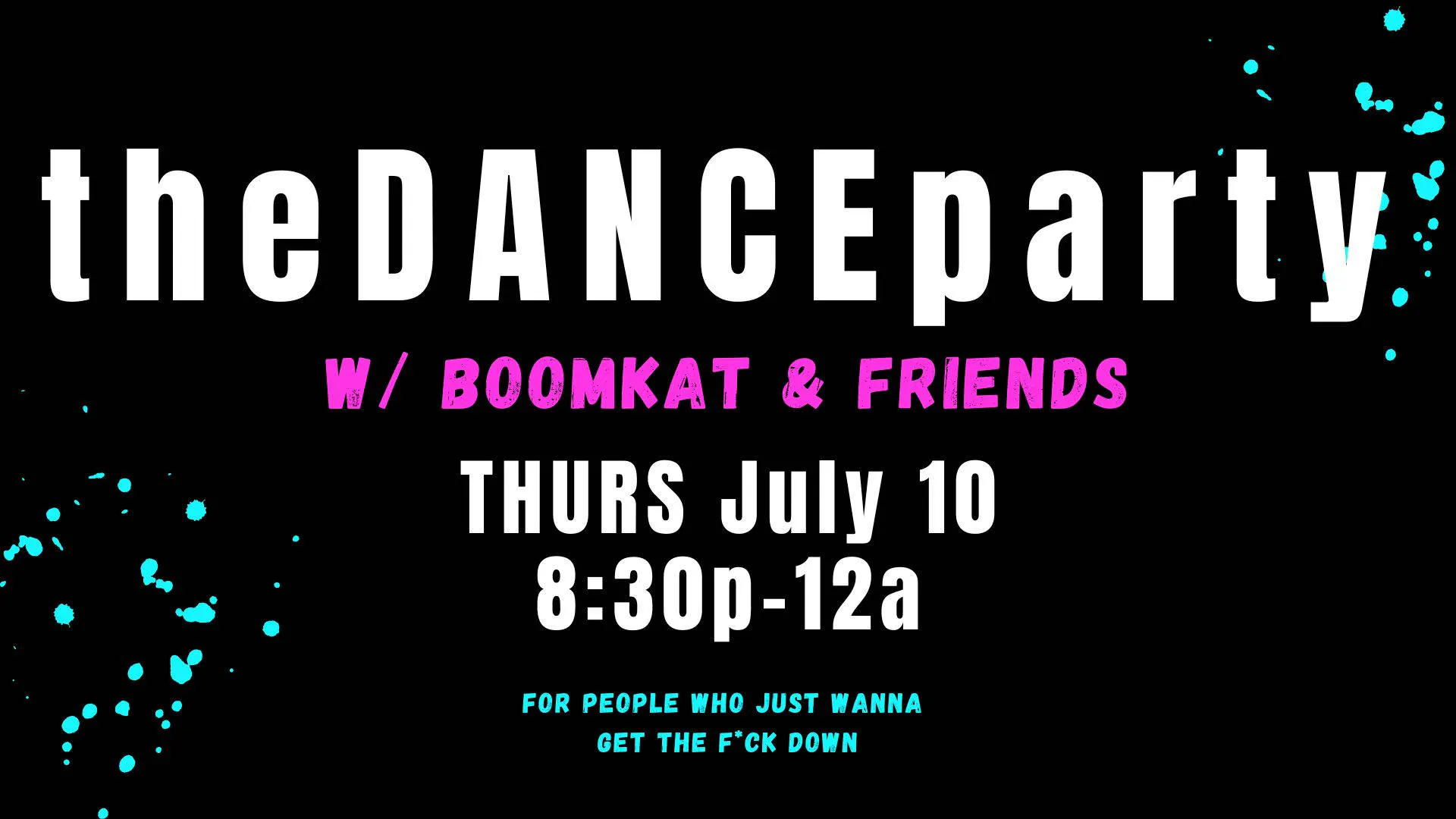 the DANCE party event banner