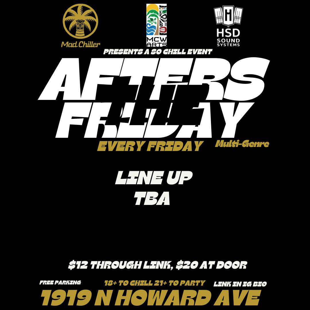The Afters Friday event banner
