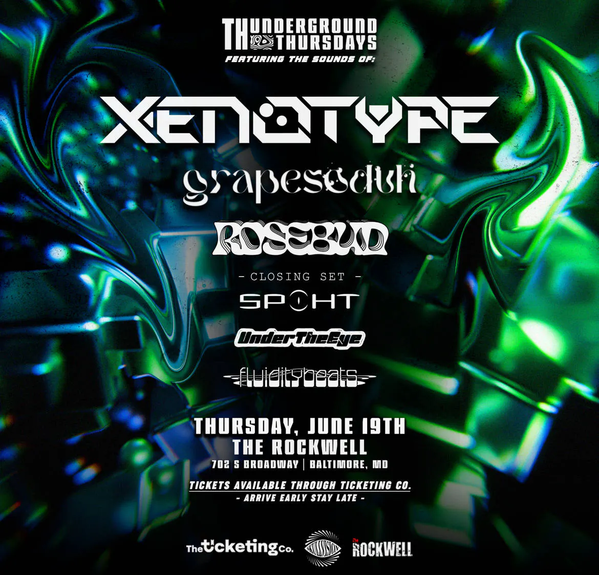 Skullvision x Thunderground Presents: Xenotype & more! event banner