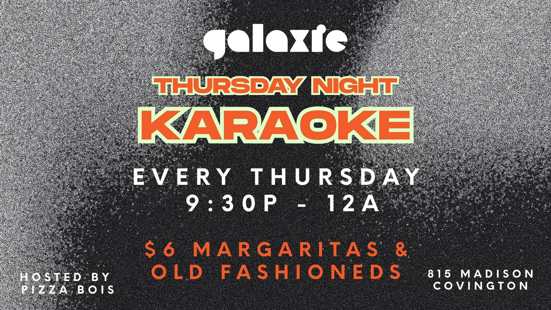 Karaoke Thursdays at Galaxie event banner