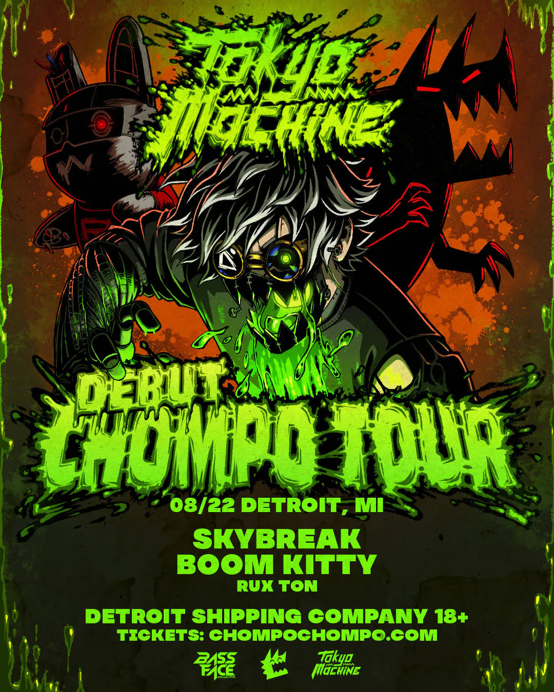 Tokyo Machine Chompo Tour w/ Skybreak at Detroit Shipping Company event banner